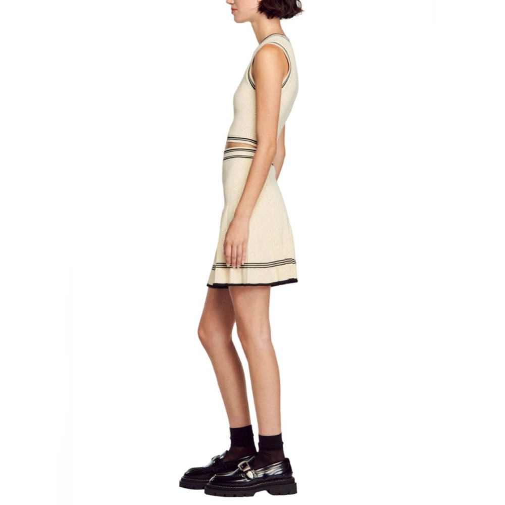 NWT House of Harlow Pleated Flared Preppy Tennis Skirt Set - Picture 3 of 9